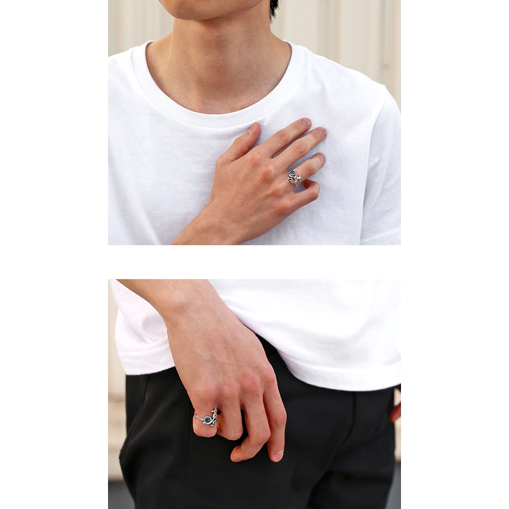 Binich(ビニッチ)ココペリブルートパーズリングメンズ指輪メンズシルバーアクセサリー[シルバーリング]