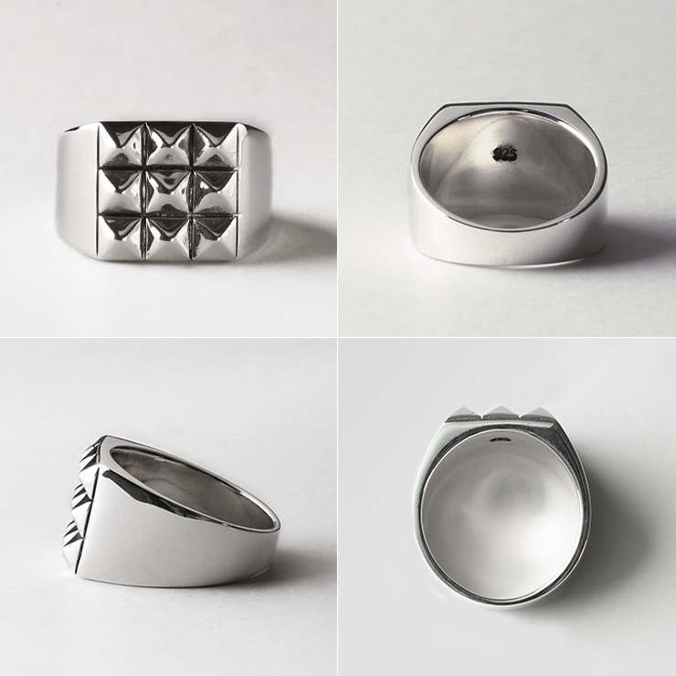 Binich(ビニッチ)ナインスタッズリングメンズ指輪メンズシルバー925アクセサリー[シルバーリング]