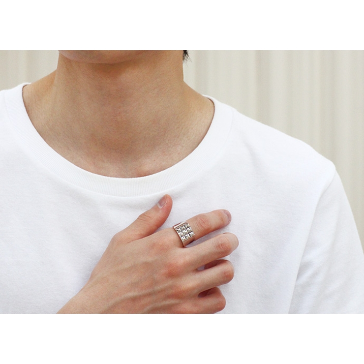 Binich(ビニッチ)ナインスタッズリングメンズ指輪メンズシルバー925アクセサリー[シルバーリング]