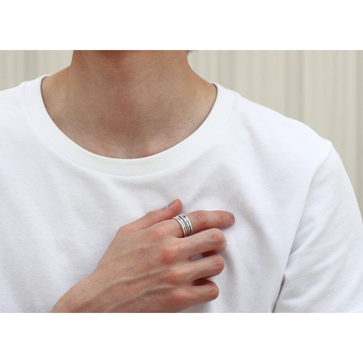 Binich(ビニッチ)センターロープレイヤーリングメンズ指輪メンズシルバー925アクセサリー[シルバーリング]