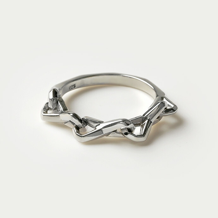 Binich(ビニッチ)ツイストインフィニティチェーンリングメンズ指輪メンズシルバー925アクセサリー[シルバーリング]
