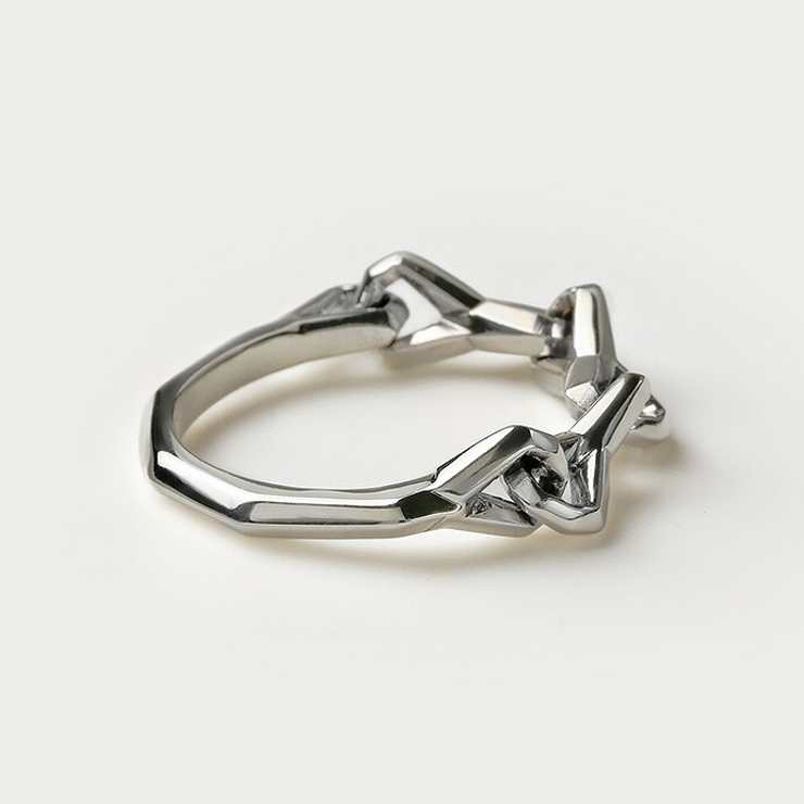 Binich(ビニッチ)ツイストインフィニティチェーンリングメンズ指輪メンズシルバー925アクセサリー[シルバーリング]