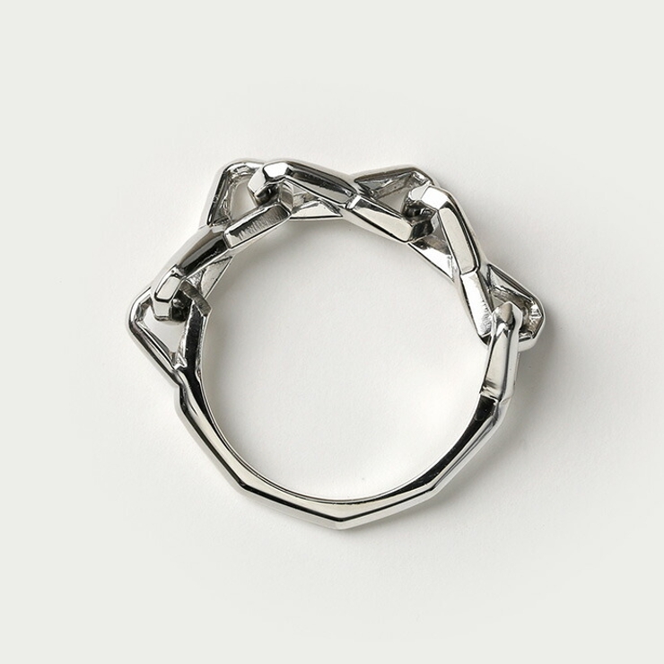 Binich(ビニッチ)ツイストインフィニティチェーンリングメンズ指輪メンズシルバー925アクセサリー[シルバーリング]