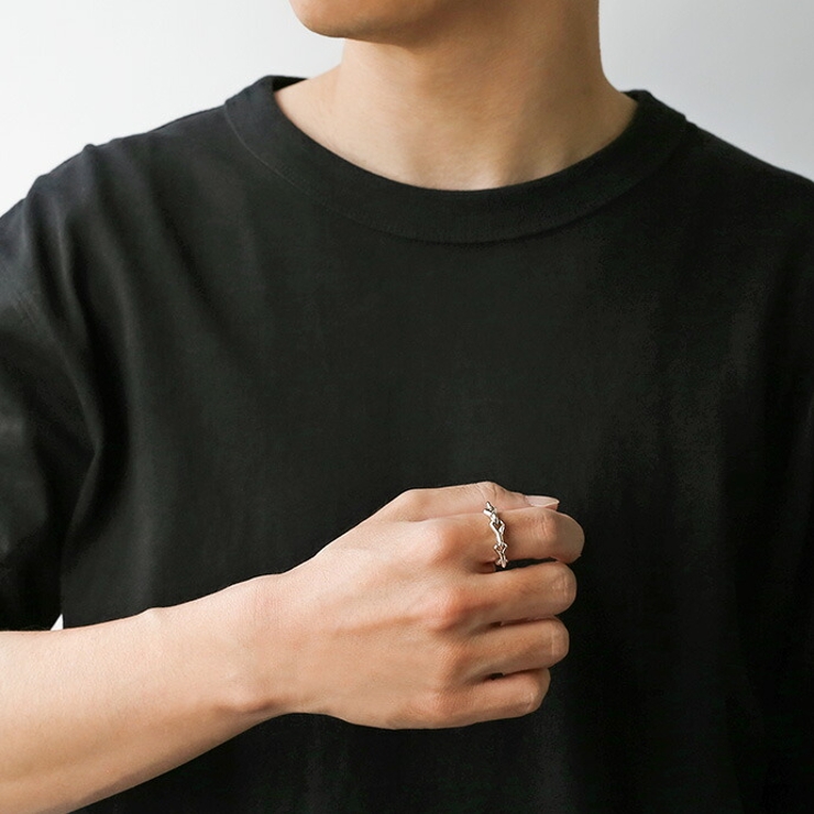 Binich(ビニッチ)ツイストインフィニティチェーンリングメンズ指輪メンズシルバー925アクセサリー[シルバーリング]