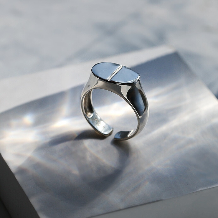 ワイド アンカーチェーン シグネット リング | シルバーアクセサリーBinich  | 詳細画像3 