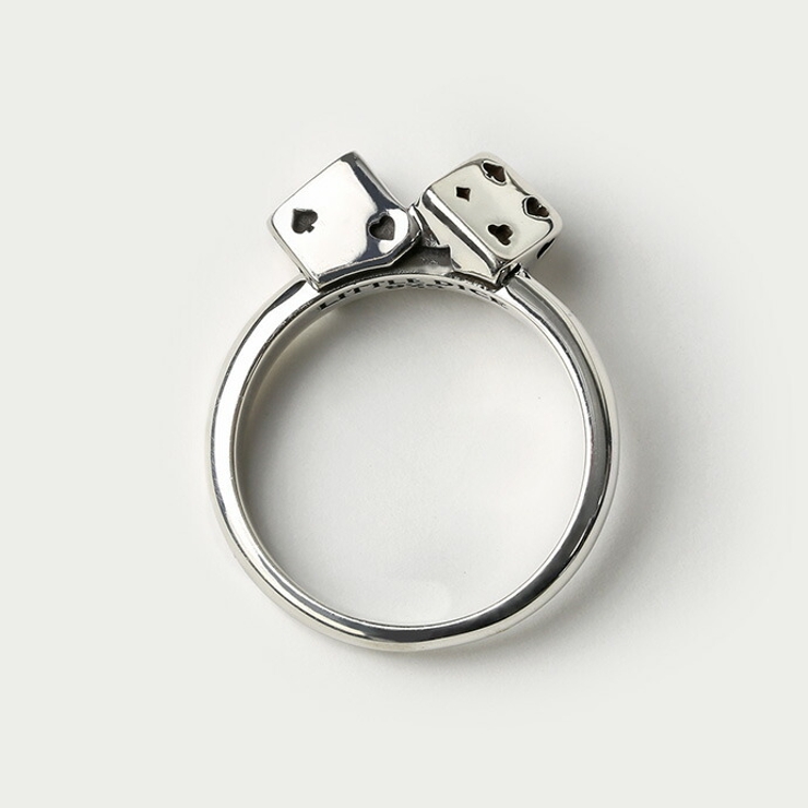 LITTLEDICE(リトルダイス)リングメンズブランドダブルダイストランプリングメンズ指輪メンズシルバー925アクセサリーサイコロ[シルバーリング]