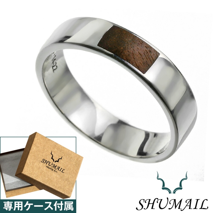 SHUMAIL シュメール スクエア ウッド フラットリング | シルバーアクセサリーBinich  | 詳細画像1 