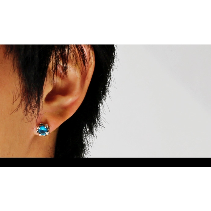 ストーングリップスタッドピアスシルバーメンズ片耳用1個売りBinichビニッチ | シルバーアクセサリーBinich  | 詳細画像2 