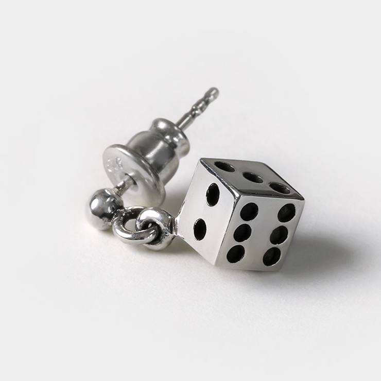 ダイスドロップピアスメンズシルバー925アクセサリー片耳用1個売りBinichビ… | シルバーアクセサリーBinich  | 詳細画像2 