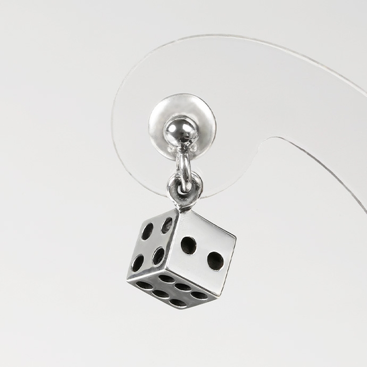 ダイスドロップピアスメンズシルバー925アクセサリー片耳用1個売りBinichビ… | シルバーアクセサリーBinich  | 詳細画像4 