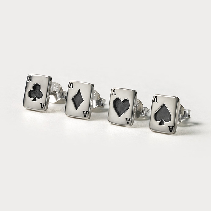 エーストランプカードピアス片耳用1個売りBinichビニッチ | シルバーアクセサリーBinich  | 詳細画像3 