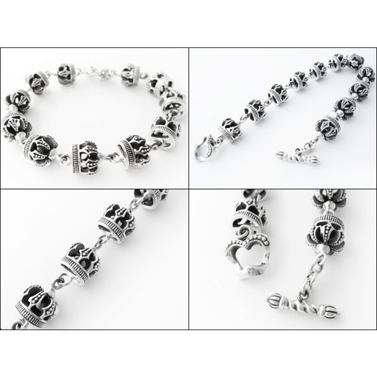 キングクラウンブレスレットシルバーBinichビニッチ | シルバーアクセサリーBinich  | 詳細画像2 