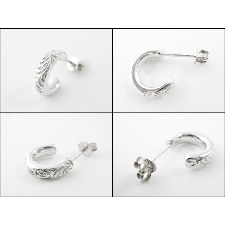 唐草フープピアスシルバーメンズ片耳用1個売りBinichビニッチ | シルバーアクセサリーBinich  | 詳細画像2 