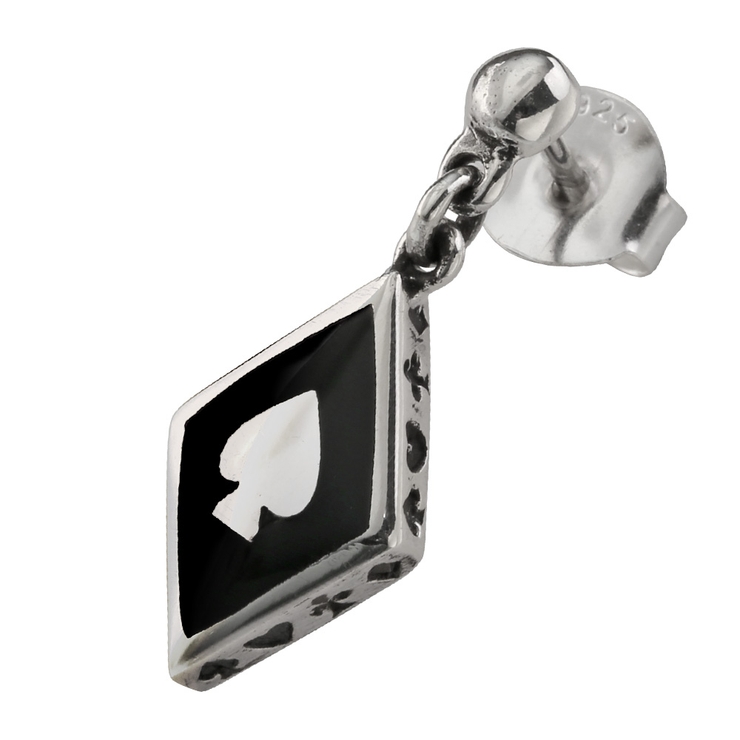 トランプデザインオニキスドロップピアスメンズシルバー925アクセサリー片耳用1個 品番 Ctra シルバーアクセサリーbinich シルバーアクセサリービニッチ のメンズファッション通販 Shoplist ショップリスト