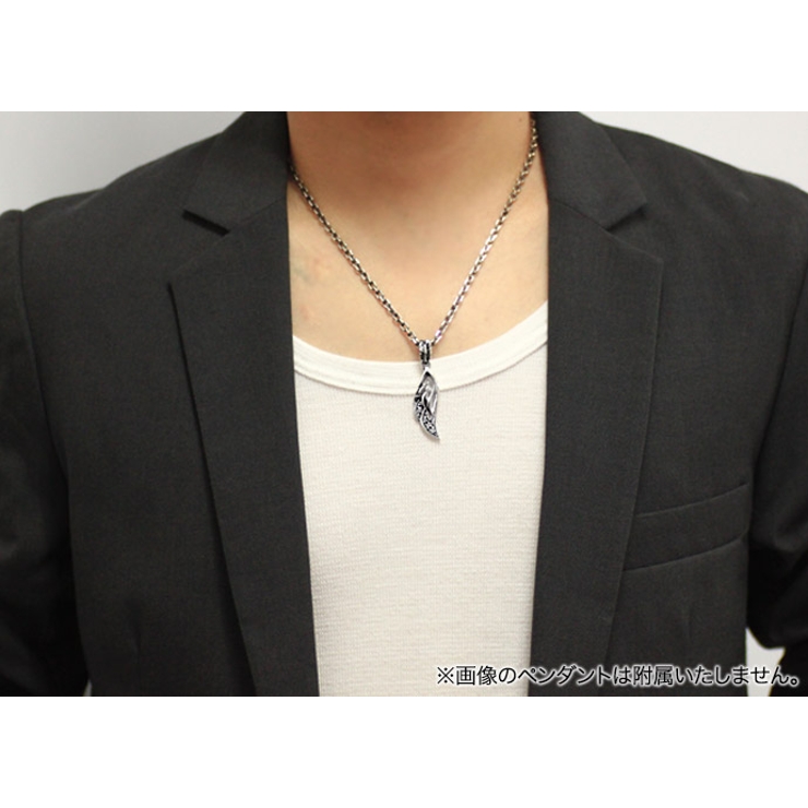 標準4mmカットあずきスモークアンカーチェーン50cmシルバーチェーンBinic… | シルバーアクセサリーBinich  | 詳細画像3 