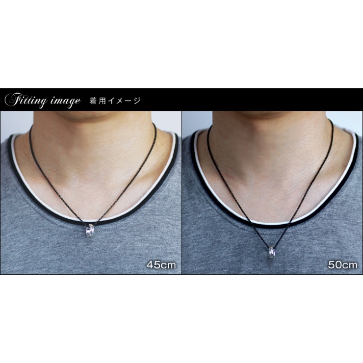 細め2mmロール甲丸ステンレスチェーンブラックカラー45cm50cmBinich… | シルバーアクセサリーBinich  | 詳細画像3 