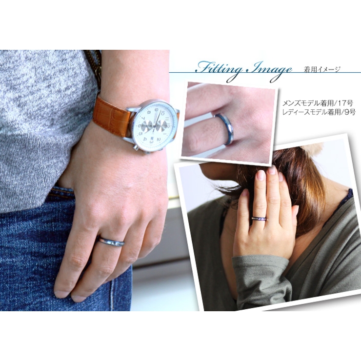 サイドブルーワンポイントジルコニアリングステンレススチールアクセサリー指輪Bin… | シルバーアクセサリーBinich  | 詳細画像3 