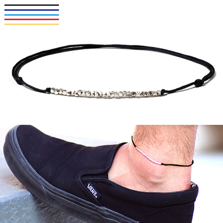 カラーナイロンコードアンクレットアンクレットBinichビニッチ | シルバーアクセサリーBinich  | 詳細画像1 