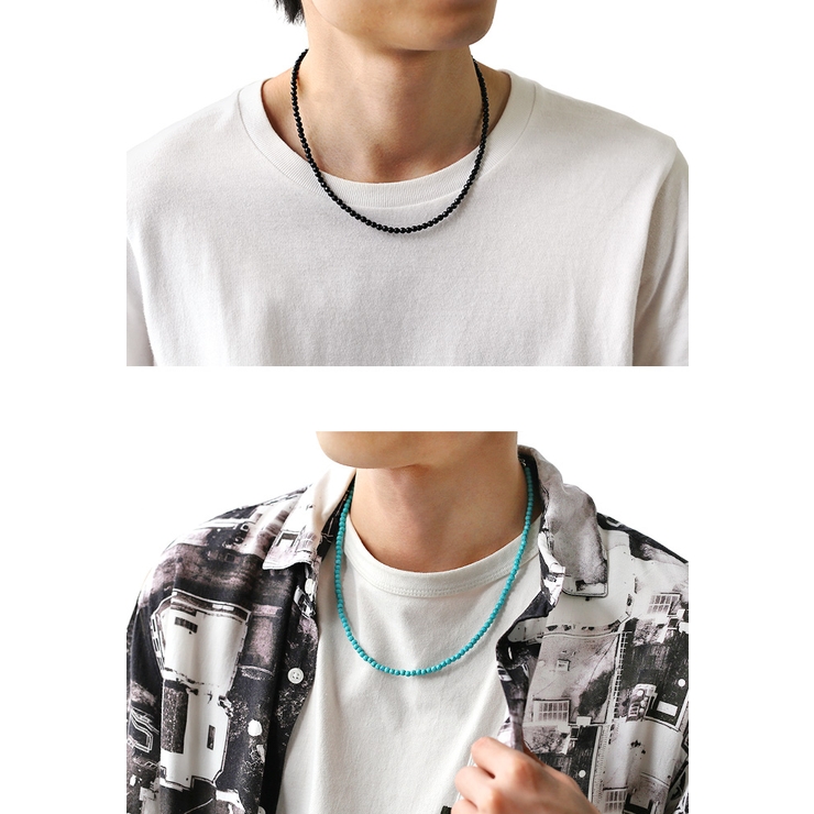 天然石ネックレスブレスレットオニキスターコイズハウライトレッドアゲートヘマタイト… | シルバーアクセサリーBinich  | 詳細画像5 