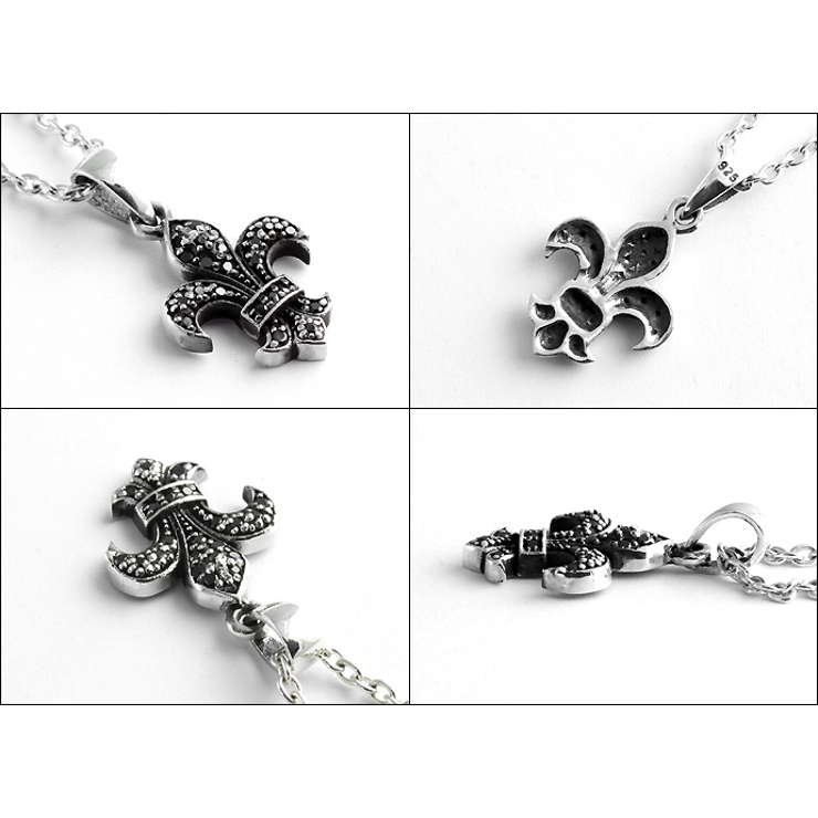 リリージルコニアカバーペンダント2mmアズキチェーンセットメンズネックレスシルバ… | シルバーアクセサリーBinich  | 詳細画像2 