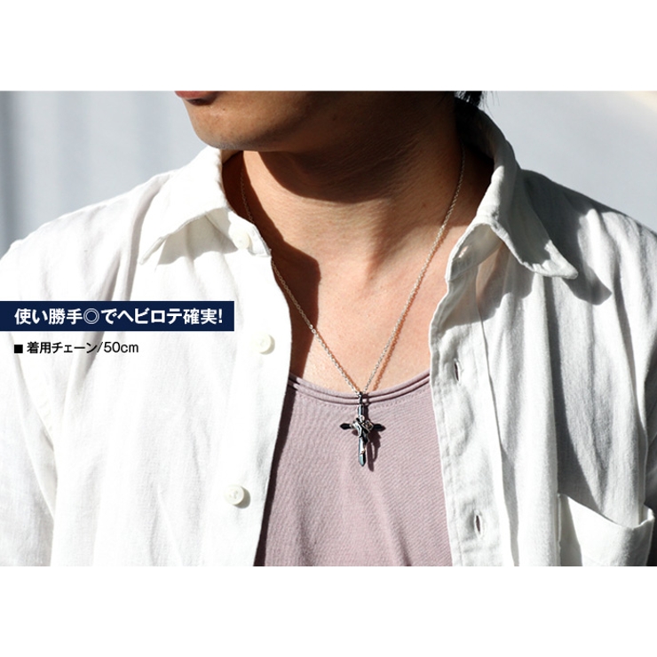 ブラックウィングクロスペンダントトップのみメンズネックレスシルバー925アクセサ… | シルバーアクセサリーBinich  | 詳細画像3 