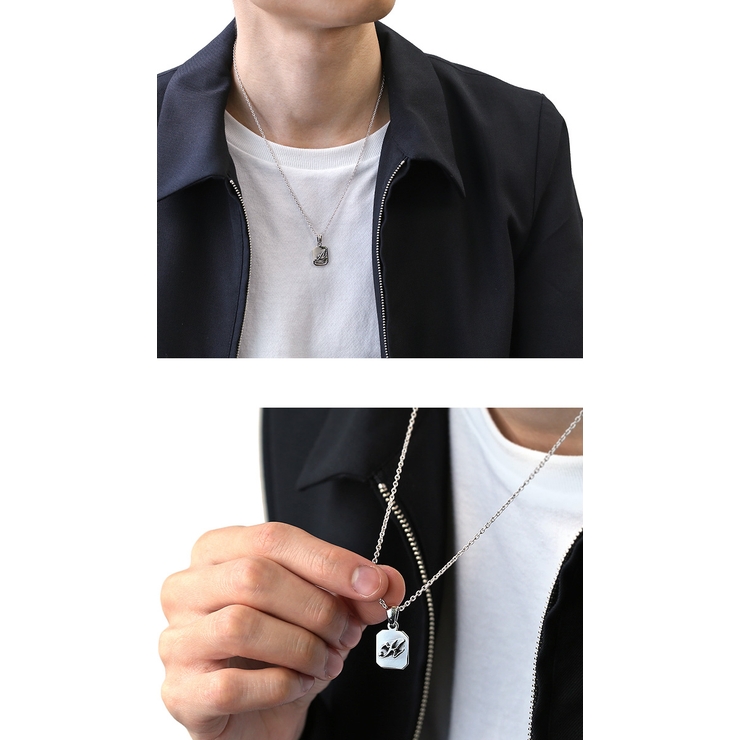 アルファベットイニシャルプレートペンダントトップのみBinichビニッチ | シルバーアクセサリーBinich  | 詳細画像2 