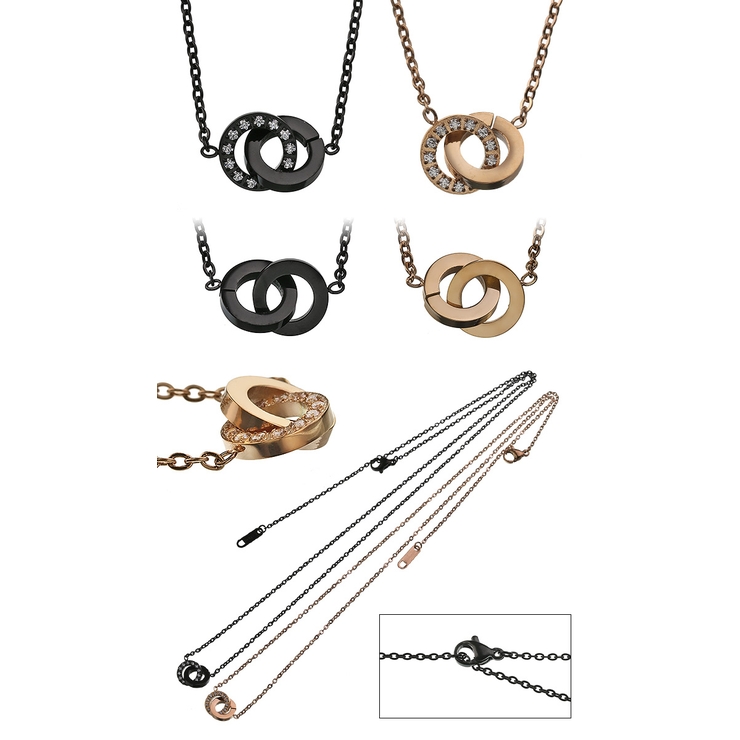 ペア販売ジルコニアチェインリングペアペンダントネックレスステンレスBinichビ… | シルバーアクセサリーBinich  | 詳細画像3 