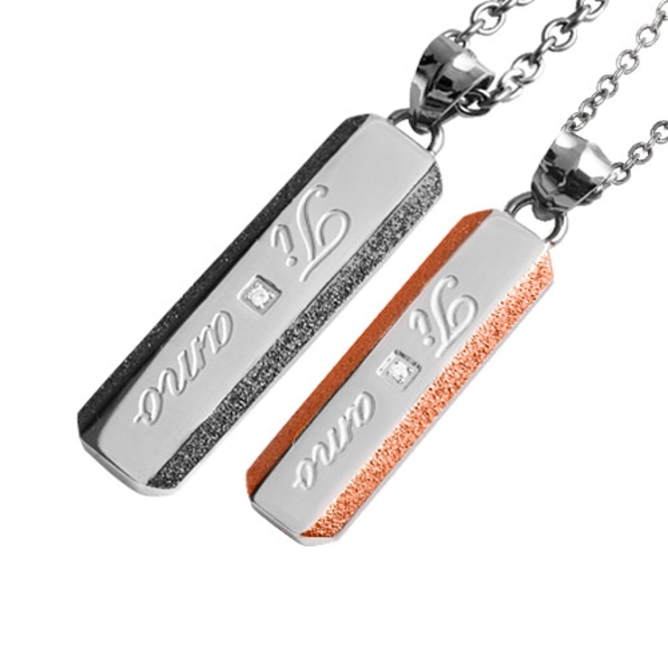 ペア販売ペアペンダントセット～Tiamo～チェーン付きBinichビニッチ | シルバーアクセサリーBinich  | 詳細画像1 