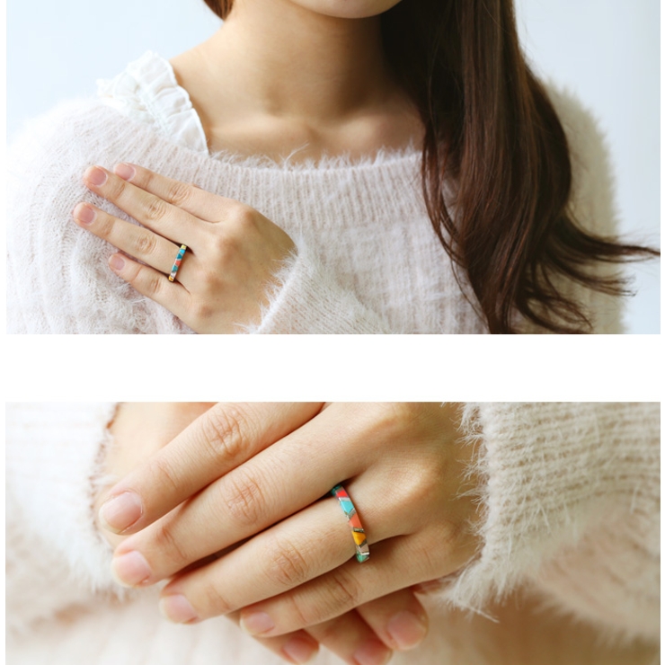 マルチストーンリングシルバー925アクセサリー指輪Binich
