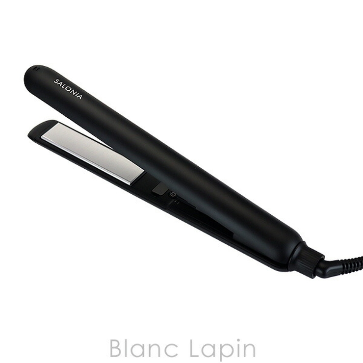【★安心の定価販売★】 サロニア スムースシャインストレートヘアアイロン #ブラック ヘアアイロン