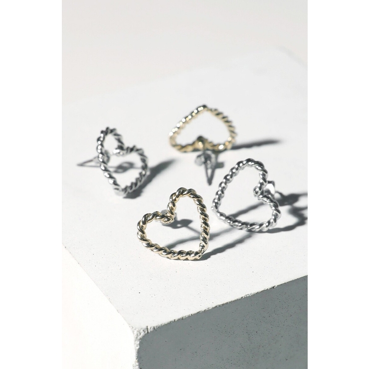 ねじりラインハートピアス | BONJOUR SAGAN | 詳細画像3 