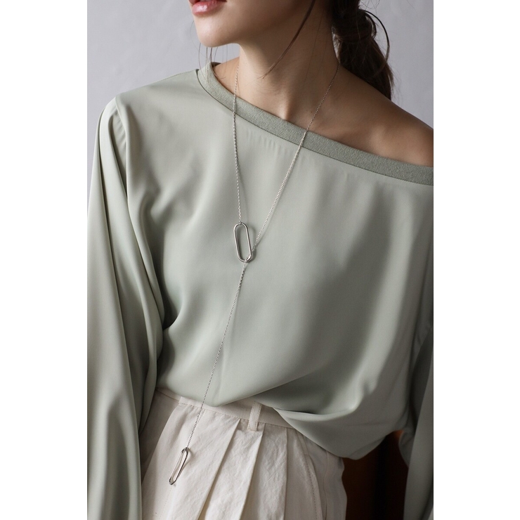 SILVER | オーバルロングチェーンネックレス 88-004295 | BONJOUR SAGAN
