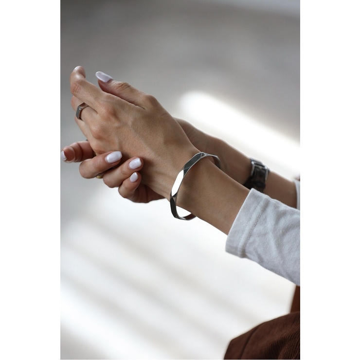 SILVER | カットデザインバングル 88-004301 | BONJOUR SAGAN