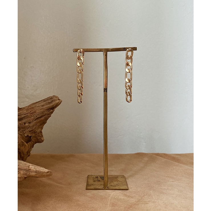 チェーンロープピアス emouv ピアス ゴールド アクセサリー シンプル | BUYSENSE | 詳細画像1 