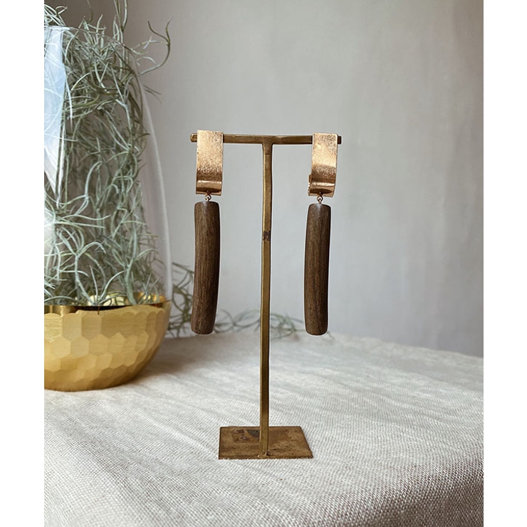 ヴィンテージウッドピアス emouv ピアス ゴールド アクセサリー シンプル | BUYSENSE | 詳細画像3 