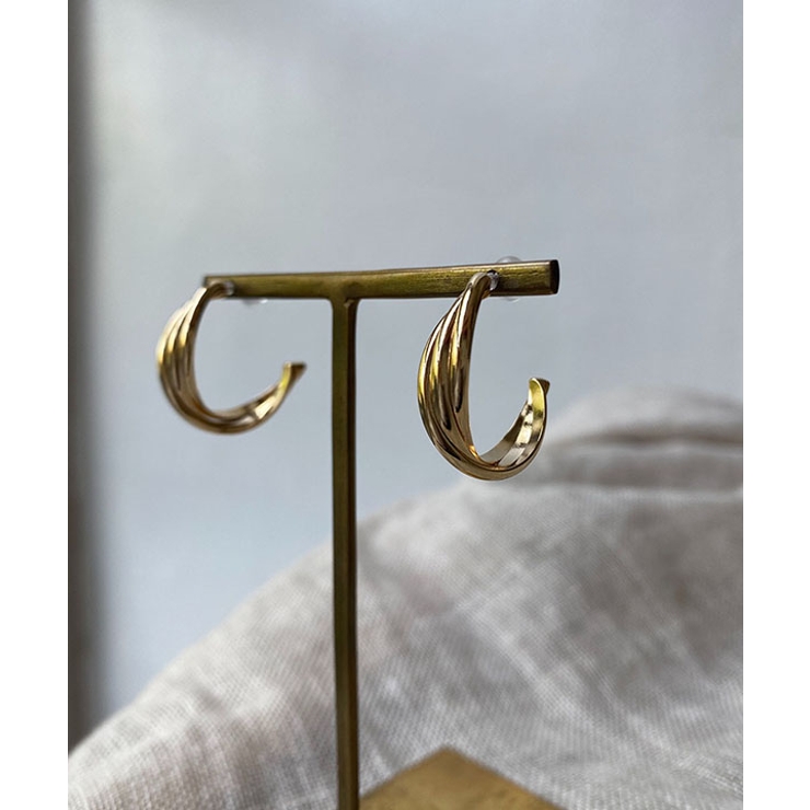 シンプルクロスフープピアス emouv ピアス | BUYSENSE | 詳細画像2 