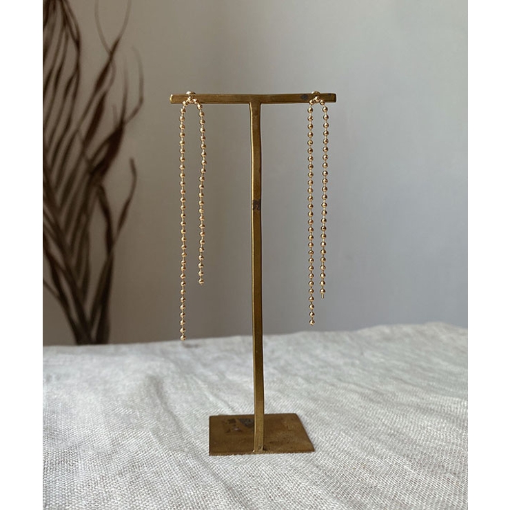 ボールチェーンピアス emouv ピアス ゴールド アクセサリー シンプル | BUYSENSE | 詳細画像1 