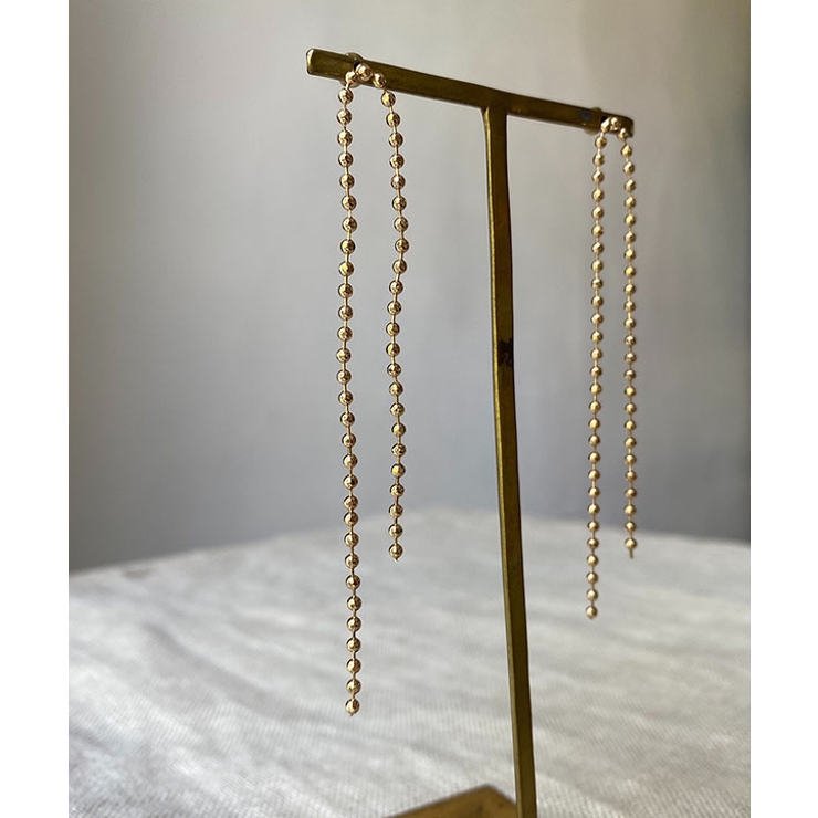 ボールチェーンピアス emouv ピアス ゴールド アクセサリー シンプル | BUYSENSE | 詳細画像2 