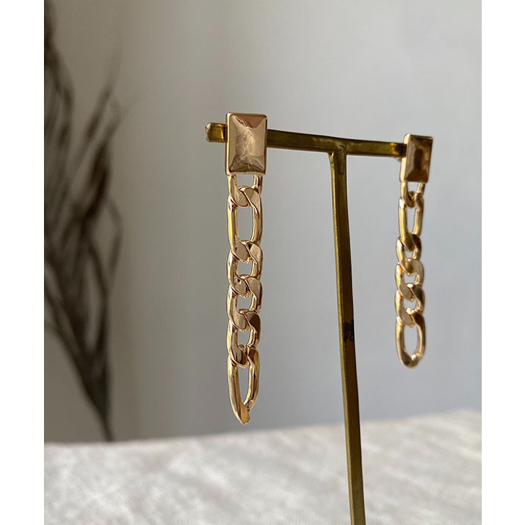 ボタンチェーンピアス emouv ピアス ゴールド アクセサリー シンプル | BUYSENSE | 詳細画像2 