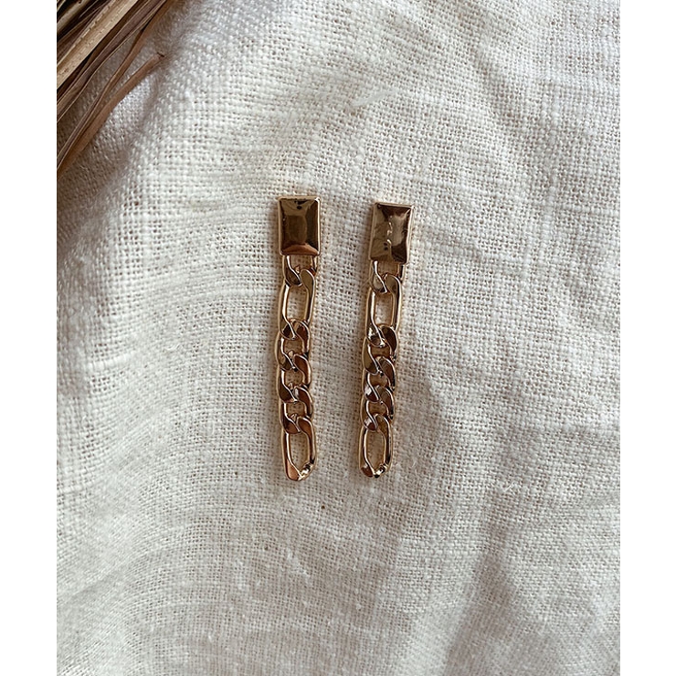 ボタンチェーンピアス emouv ピアス ゴールド アクセサリー シンプル | BUYSENSE | 詳細画像3 