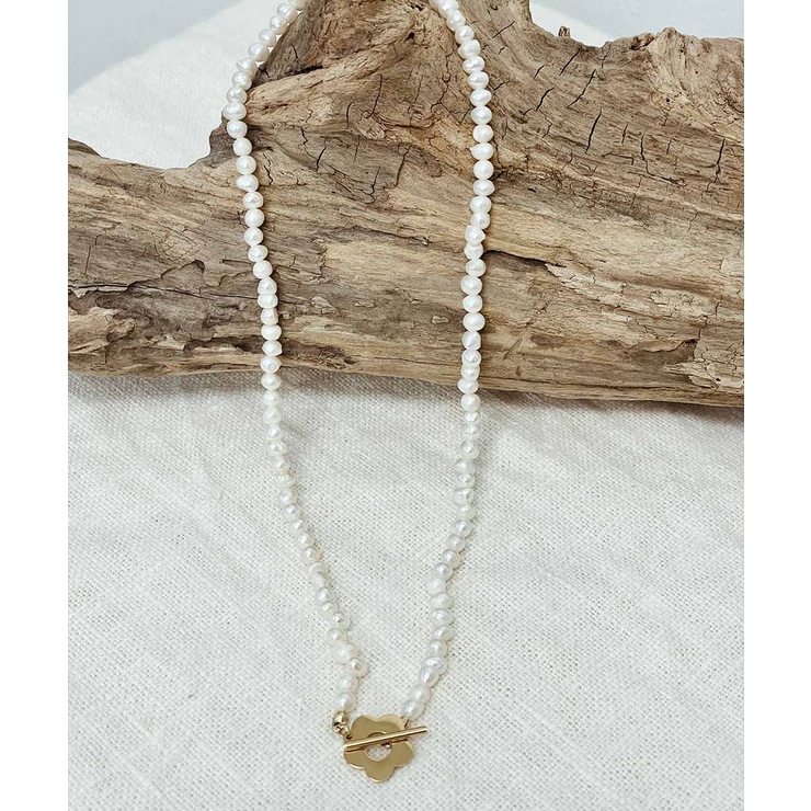 ゴールド | フラワーパールネックレス emouv ネックレス | BUYSENSE