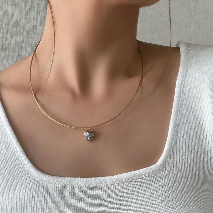 シルバー | ハートチョーカーネックレスemouv by est | BUYSENSE