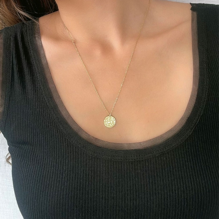 ゴールド | サークルプレートネックレス emouv by | BUYSENSE