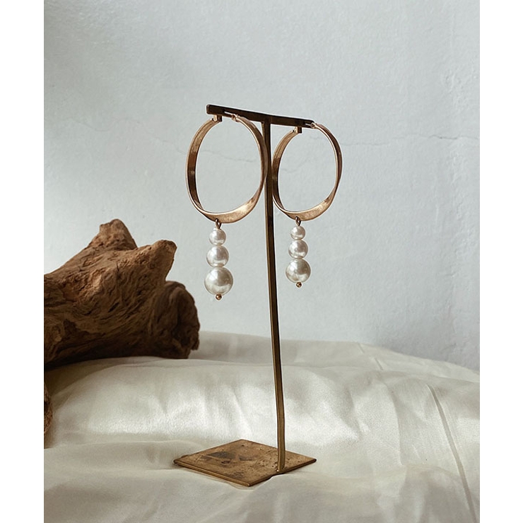 3連パールリングピアス emouv ピアス | BUYSENSE | 詳細画像2 