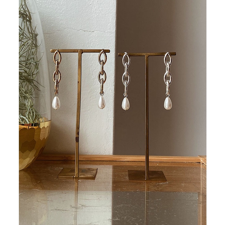 ドロップパールチェーンピアス emouv ピアス | BUYSENSE | 詳細画像1 