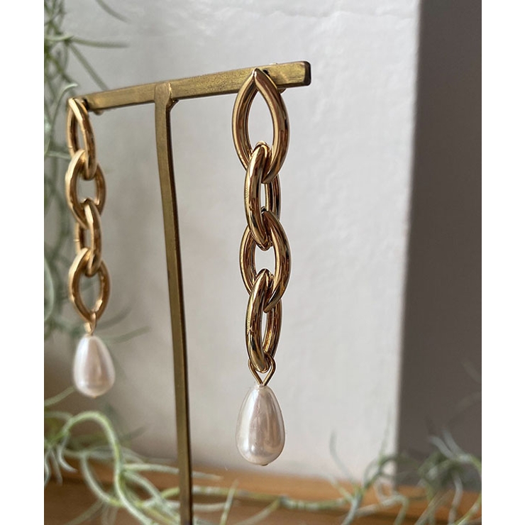 ドロップパールチェーンピアス emouv ピアス | BUYSENSE | 詳細画像3 