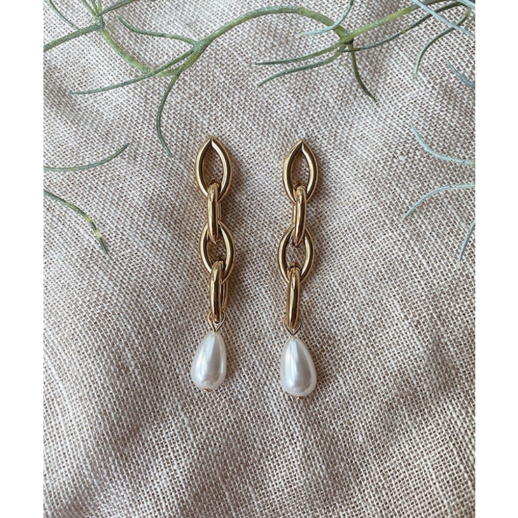 ドロップパールチェーンピアス emouv ピアス | BUYSENSE | 詳細画像4 