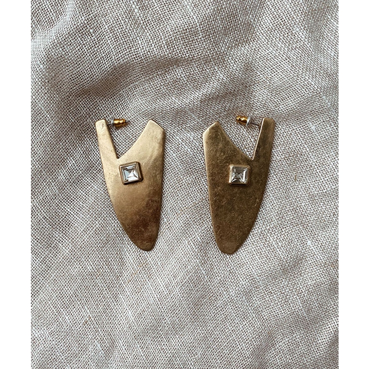 ビッグプレートストーンピアス emouv ピアス | BUYSENSE | 詳細画像7 