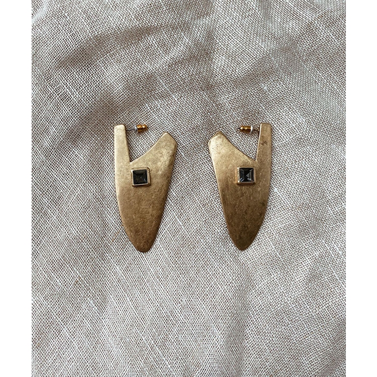 ビッグプレートストーンピアス emouv ピアス | BUYSENSE | 詳細画像8 