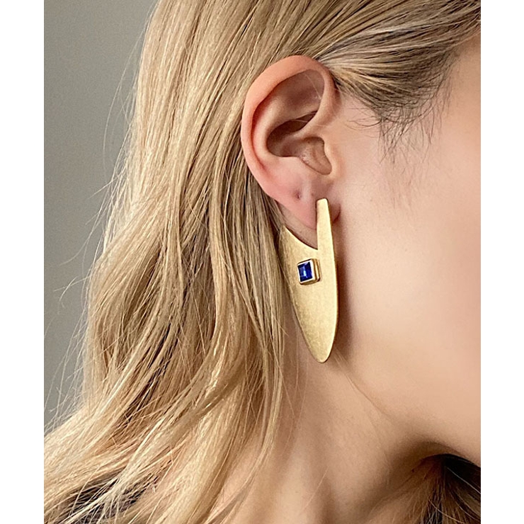 ビッグプレートストーンピアス emouv ピアス | BUYSENSE | 詳細画像9 